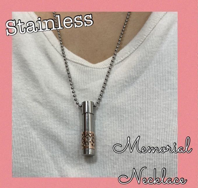 [ new goods unused same day shipping ] atomizer pendant necklace silver pink ... ash memorial pet dog cat at hand ....
