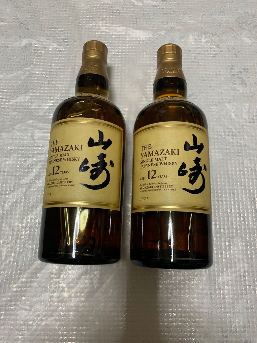サントリー山崎12年、700ml、2本、箱入り、新品未使用 SUNTORY シングルモルトウイスキー