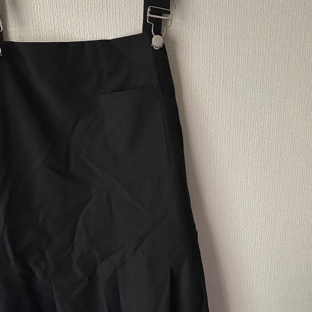 ジャンパースカート サロペット スカート ワンピース 黒 ブラック 韓国 オルチャン ポケット ママさん 即購入可