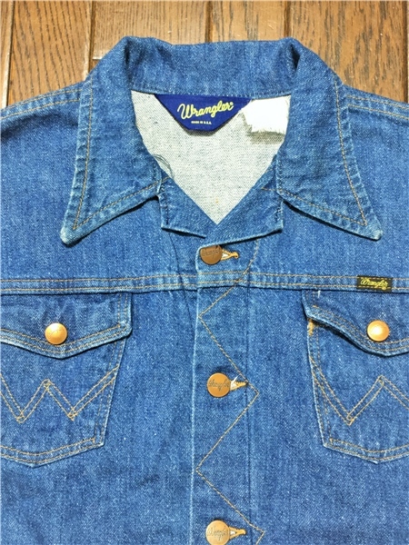 ＵＳＡ製 ラングラー ＷＲＡＮＧＬＥＲ ビンテージ デニム シャツ ジャケット アメリカ製_画像1