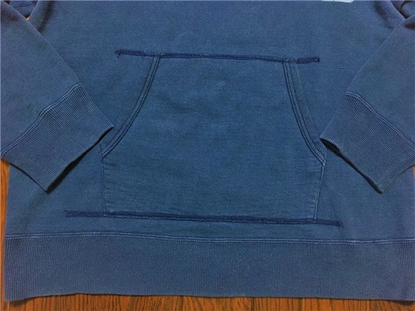 ドゥニーム DENIME ユーズド パーカー ネイビー ブルー ドラポケ