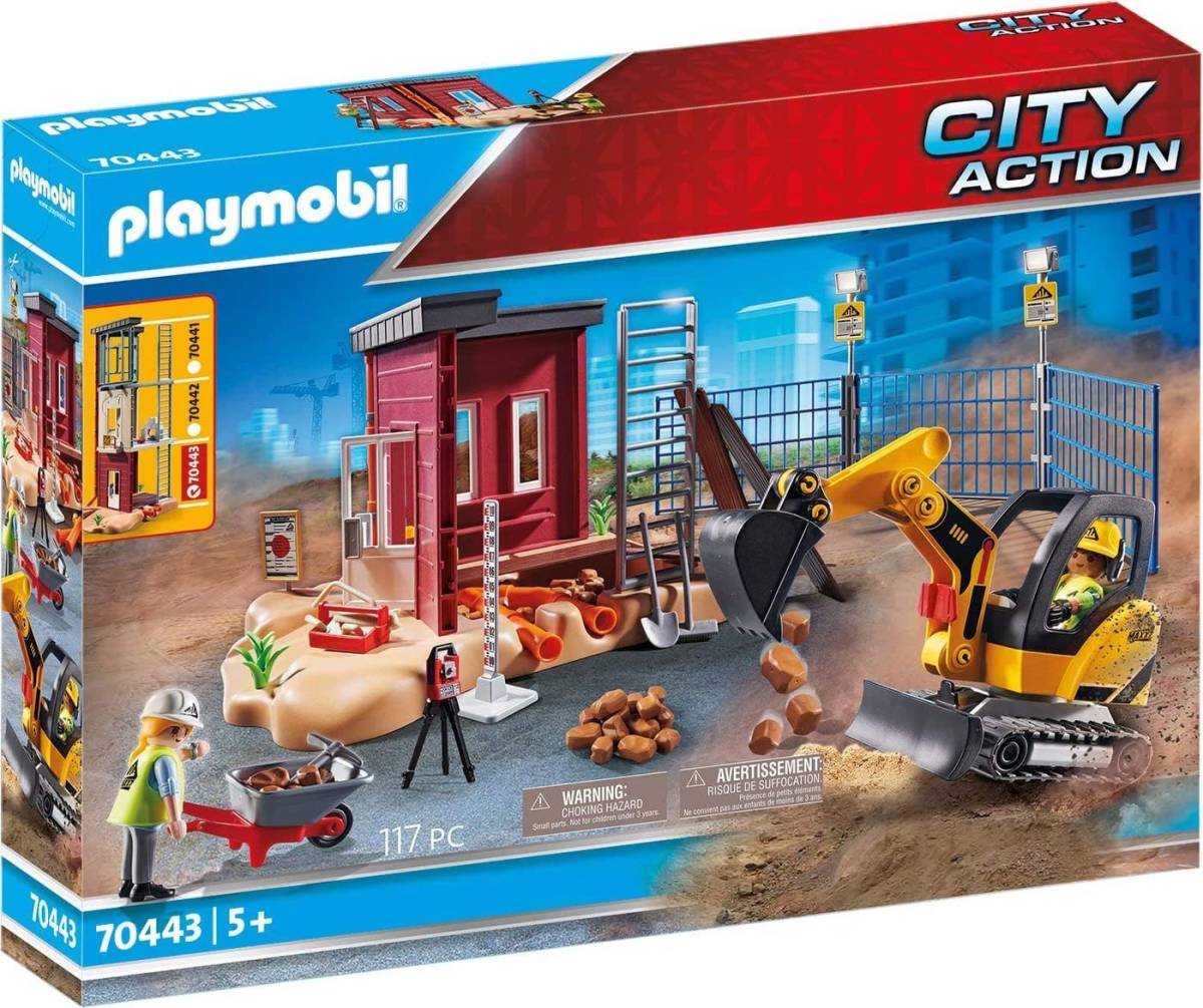  prompt decision! new goods PLAYMOBIL 70443 construction site small size shovel . Building * section Play Mobil 