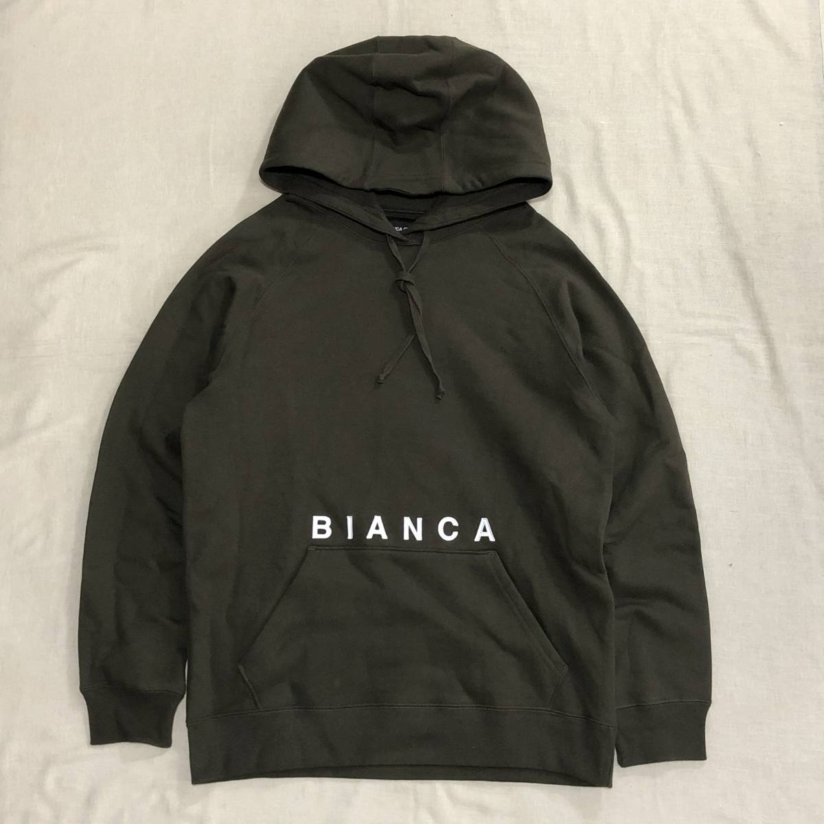 新品未使用 NYC発！ BIANCA CHANDON ビアンカシャンドン スウェットパーカ M チャコール カナダ製！_画像1