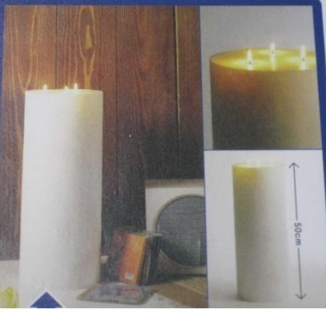 * unused candle [ big nachure] height 50cm jpy pillar type low sok interior big candle interior bus candle Night entranceway 