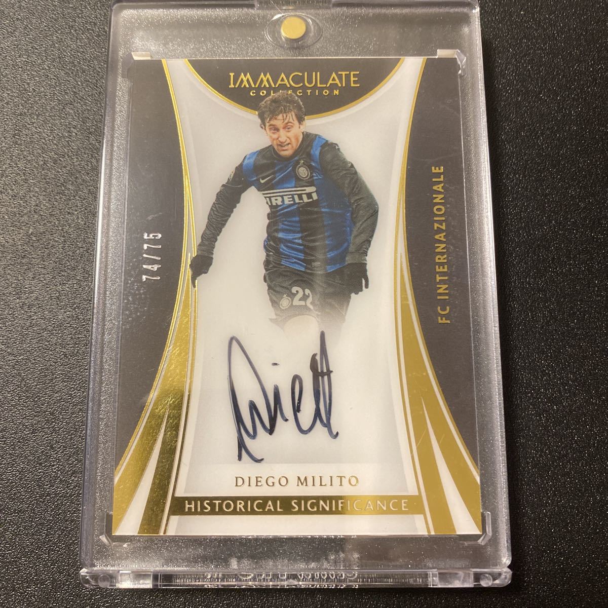 Diego Milito 2017 Panini Immaculate Historical Significance Auto 75枚限定 直筆サイン インテル ディエゴ ミリート