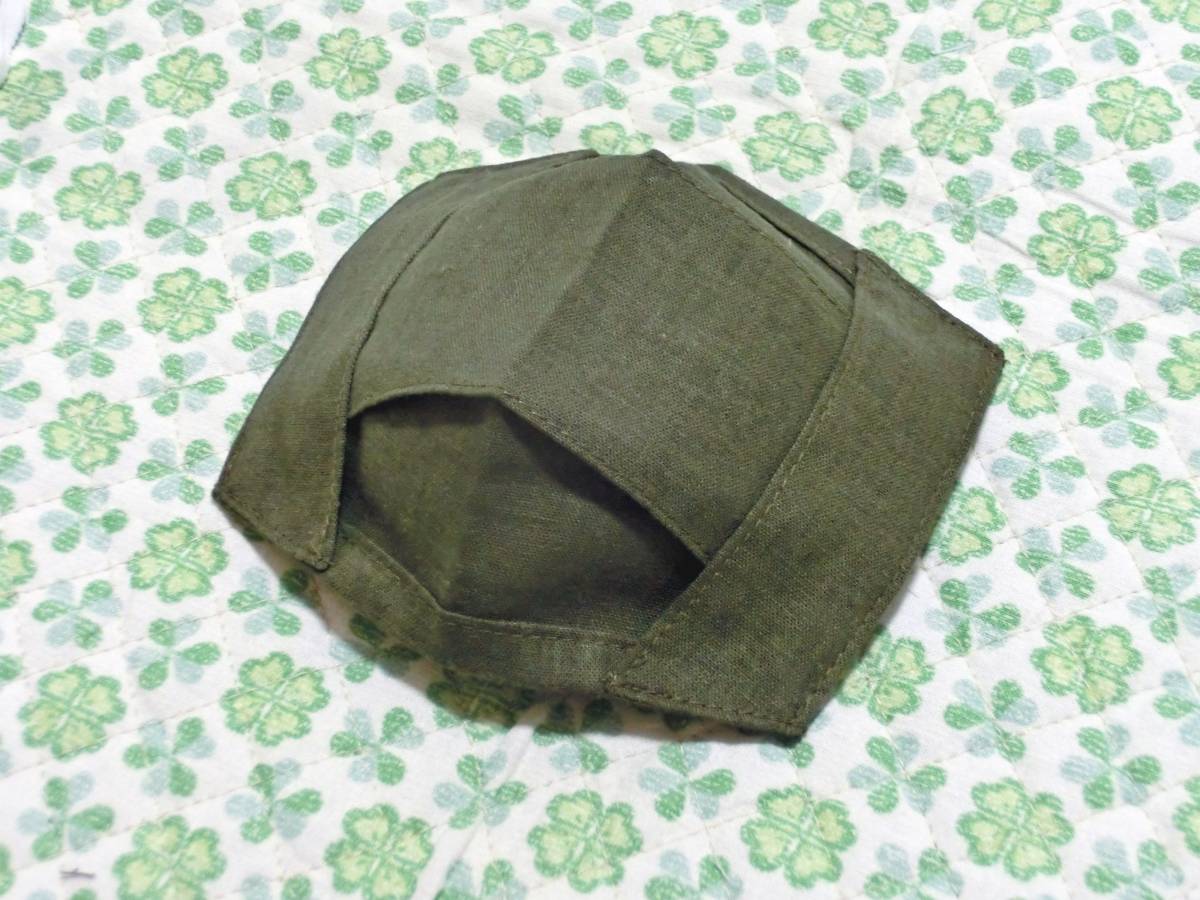 *⑩ khaki * half linen non-woven mask cover *M size *2WAY* French color * one sheets tailoring *
