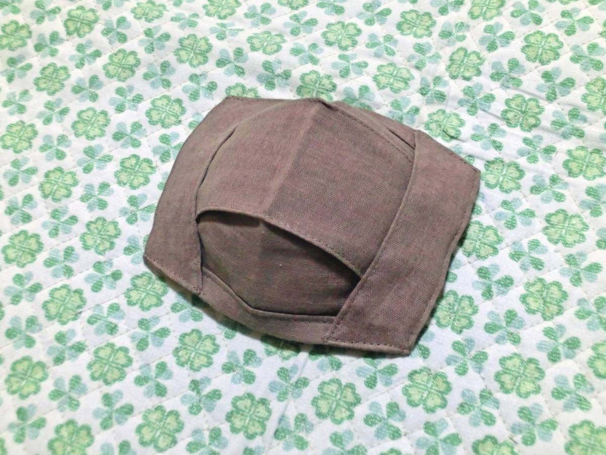 *⑦ sombreness Brown * double gauze non-woven mask cover *M size *2WAY* sombreness color * one sheets tailoring *