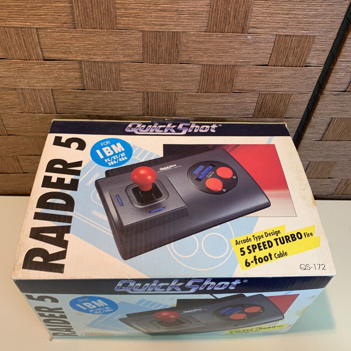 【長期保管品】Quick Shot Radar 5 Arcade Type Joystick 5 Speed Turbo For IBM PC/XT/AT386/486&COMPATIBLE ジャンク_画像10