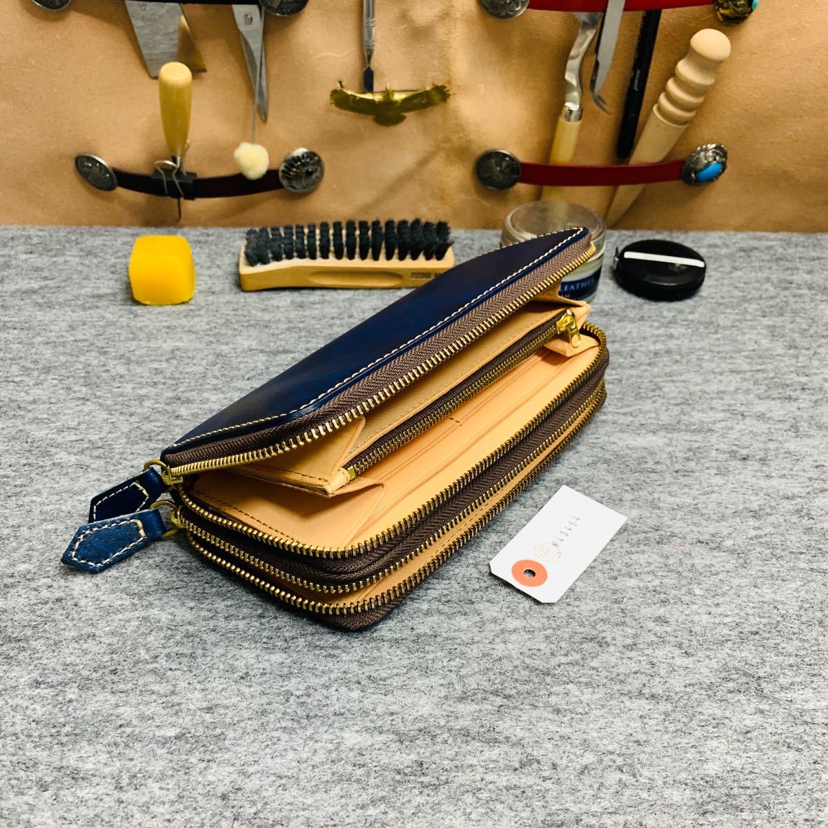 アドバンレザー メンズ 財布 長財布 ダブルファスナー ダブルジップ