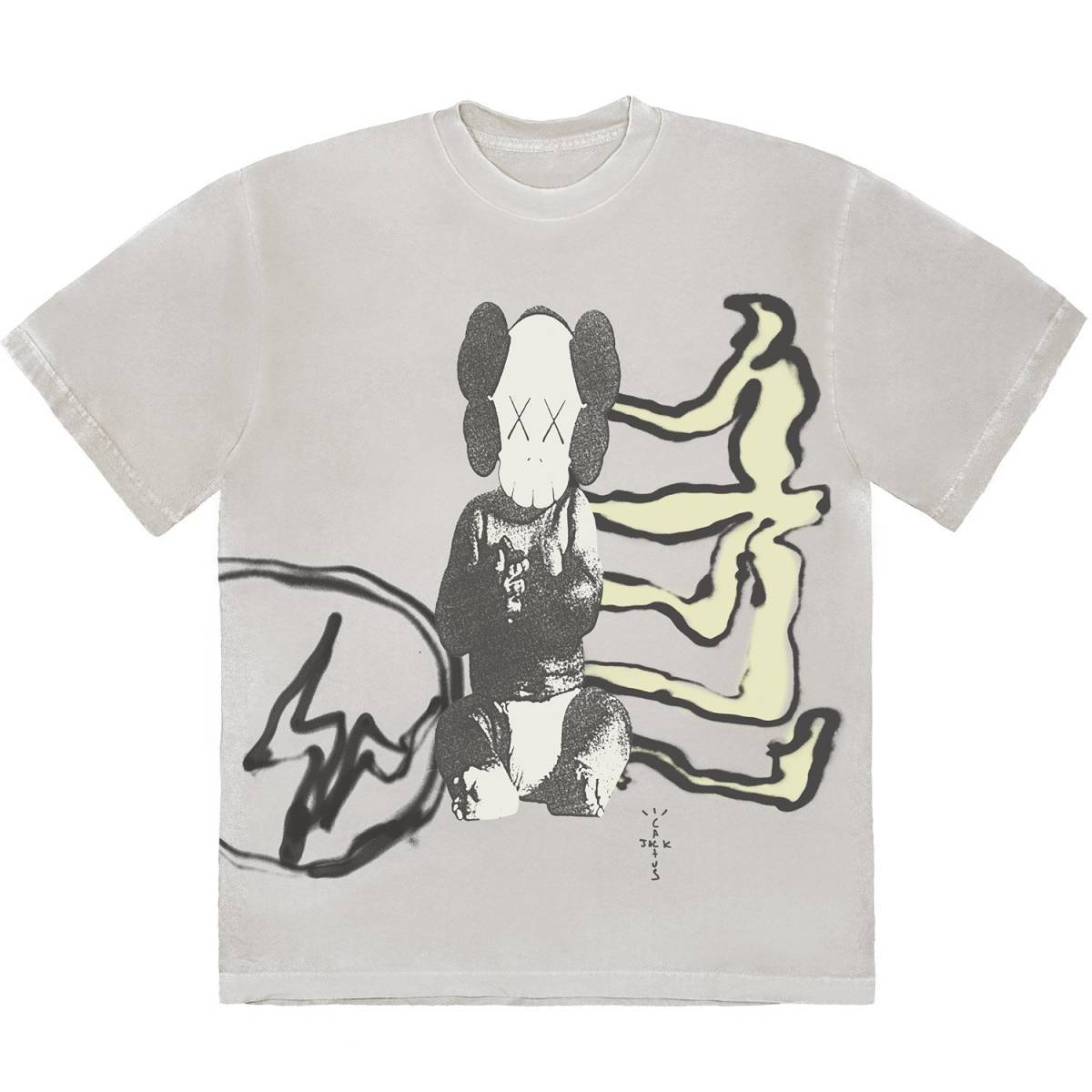 CACTUS JACK KAWS FOR FRAGMENT TEE TRAVIS SCOTT M カクタスジャック フラグメント カウズ Tシャツ トラヴィス_画像1