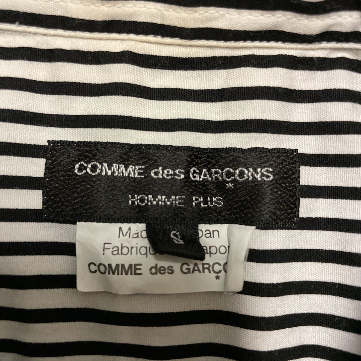 COMME des GARCONS HOMME PLUS コムデギャルソン ストライプ切替半袖シャツ AD2008 PC-B044 ジュンヤワタナベ_画像5