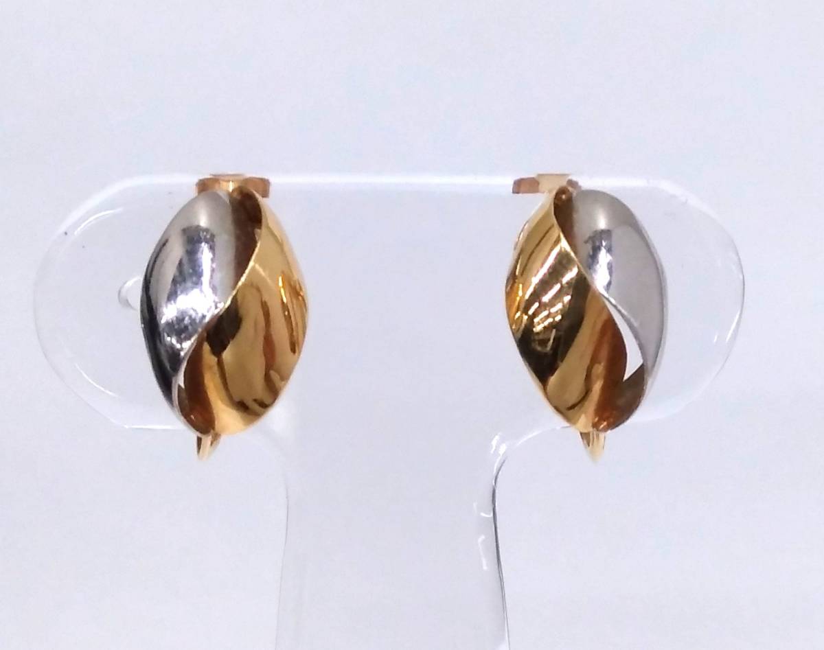 Pt K18 イヤリング 各約1.1×0.6cm 1.8g www.grupo-syz.com