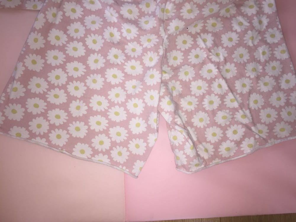 訳あり コットン100% パジャマ サイズ120 夏用 半袖 ピンク 花柄 色柄違いも出品中_画像2