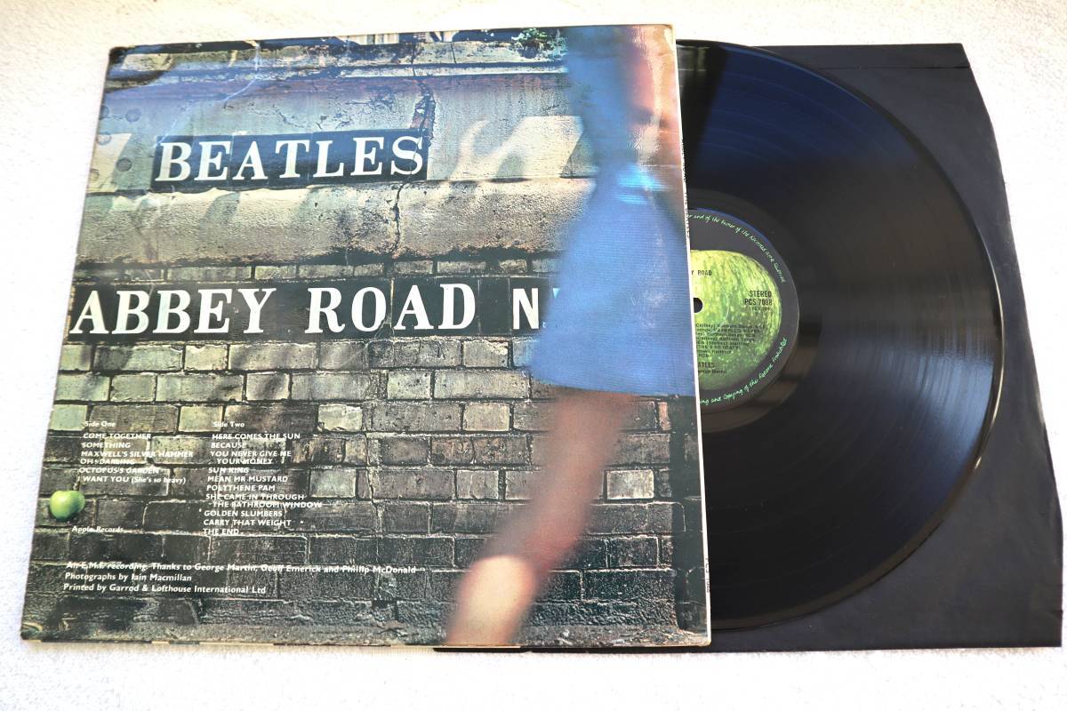 ABBEY ROAD - Beatles★レフトアップルジャケ - UK orig★UK 1st 左寄りロゴ_画像2