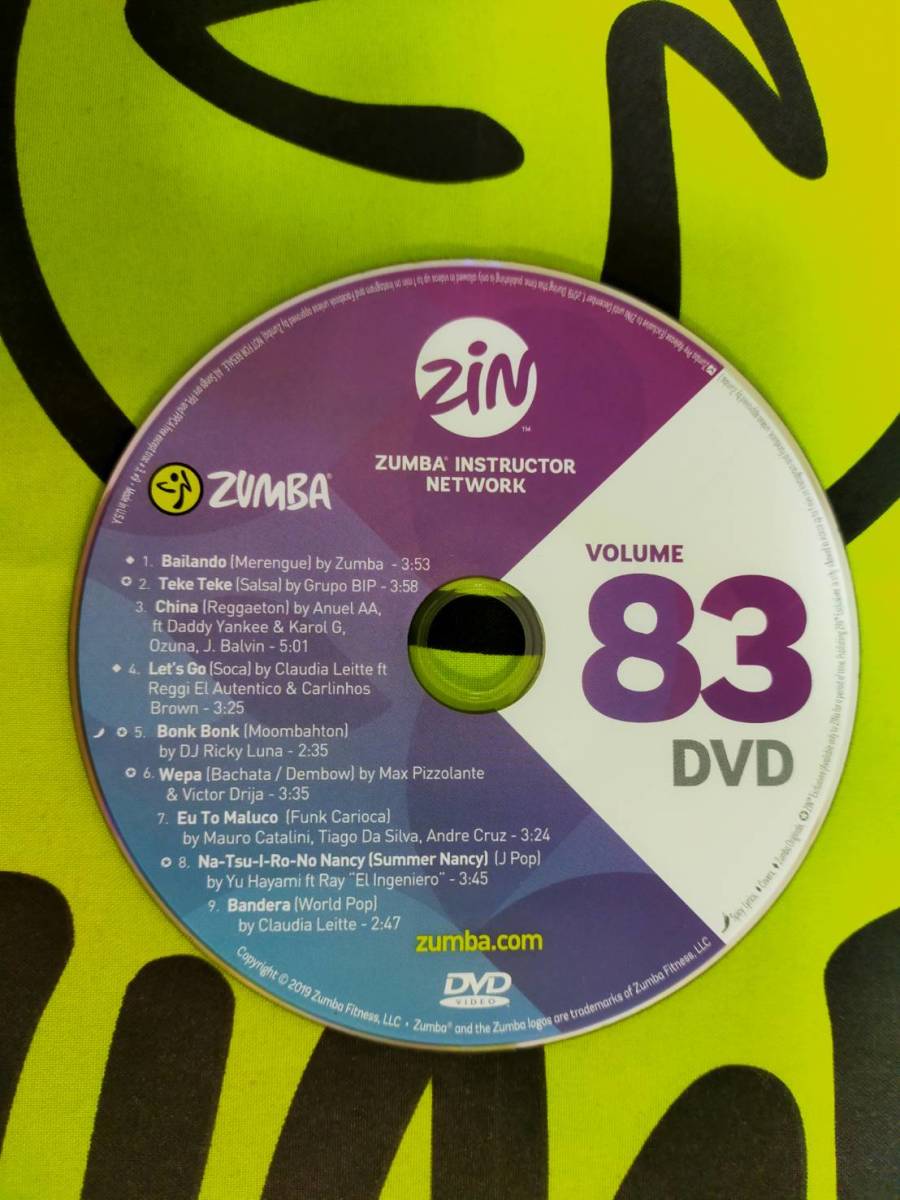 希少品　ZUMBA　ズンバ　ZIN83　CD＆DVD　インストラクター専用_画像3