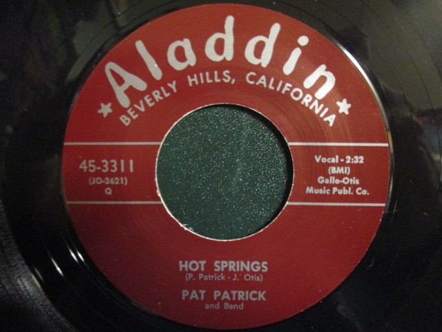 Pat Patrick And Band ： It Ain't Done Nothin' To You 7'' / 45s ★ 50's R&B Jump Blues ☆ c/w Hot Springs // 落札5点で送料無料_画像2