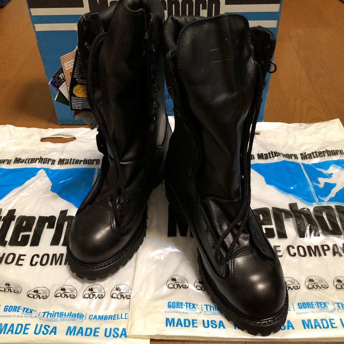 マッターホルン ブラックレザー ブーツ 新品未使用 希少モデル USA 8M