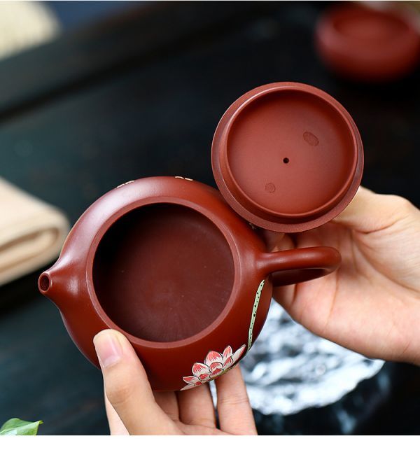 煎茶道具　煎茶器セット 茶器セット/ポット/カップ/茶壷セット/中国茶器セット/湯呑み/急須/陶器/ギフト/プレゼント/贈り物/愉悦 wc288_画像5