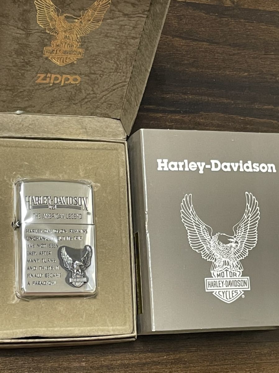 zippo HARLEY-DAVIDSON ハーレーダビッドソン 1996年製 立体メタル ワンポイントメタル シルバーインナー 同年代 1996年製 