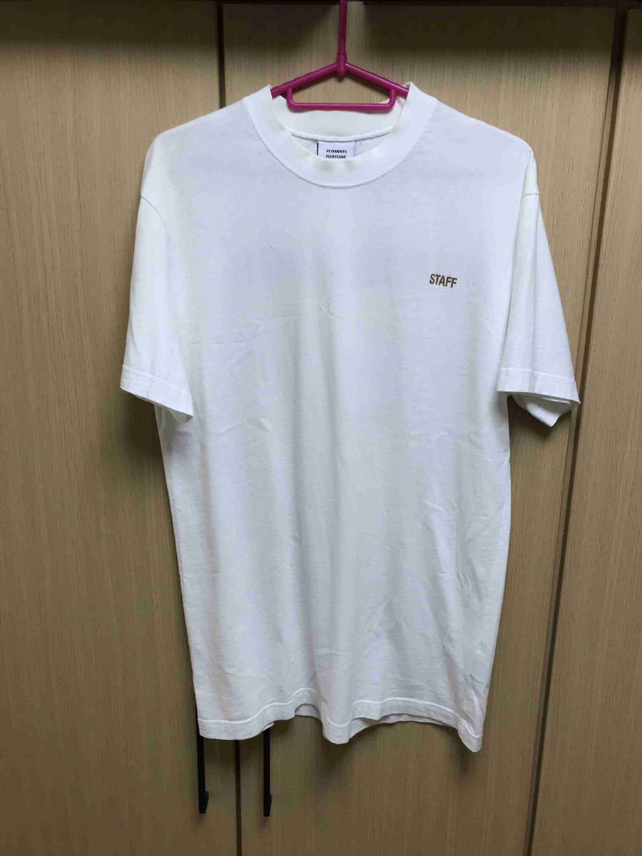 正規 17AW VETEMENTS DEMNA GVASALIA ヴェトモン デムナ STAFF ロゴ T