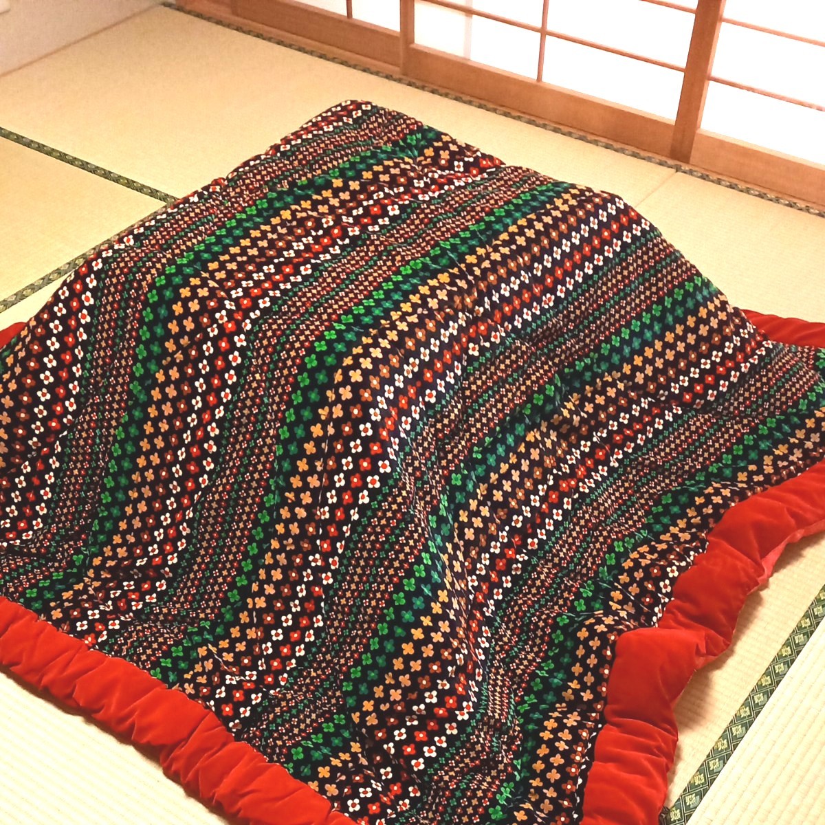 こたつ布団 花柄 正方形 USED品 昭和レトロ|Yahoo!フリマ(旧 こたつ布団 花柄 正方形 USED品 昭和レトロ|Yahoo!フリマ(旧
