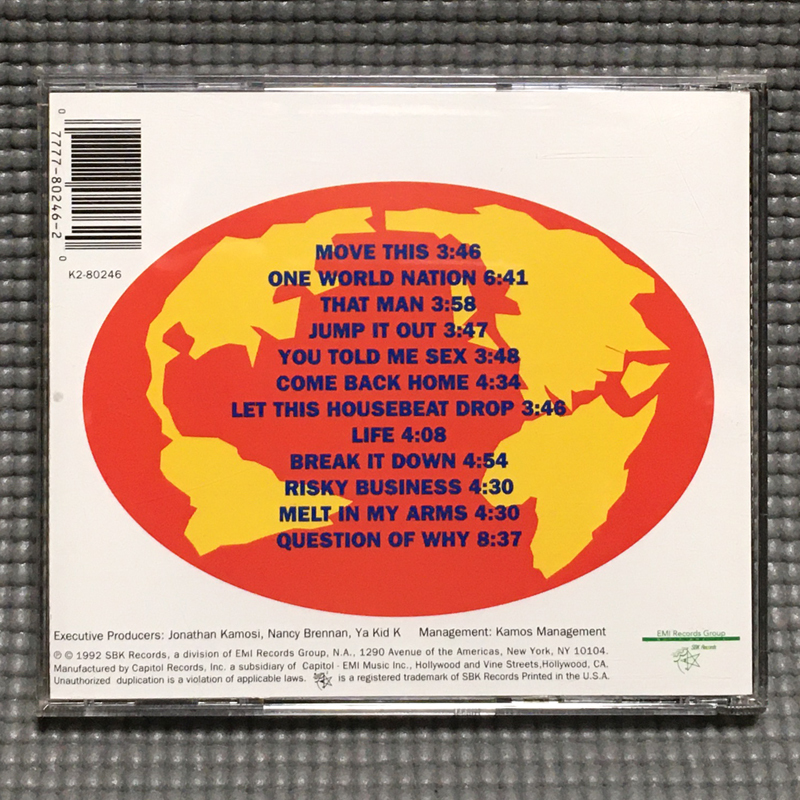 【送料無料】 Ya Kid K - One World Nation (The Kids Shall Overcome) 【CD】 HipHouse ヒップハウス / SBK Records - K2-80246の画像2