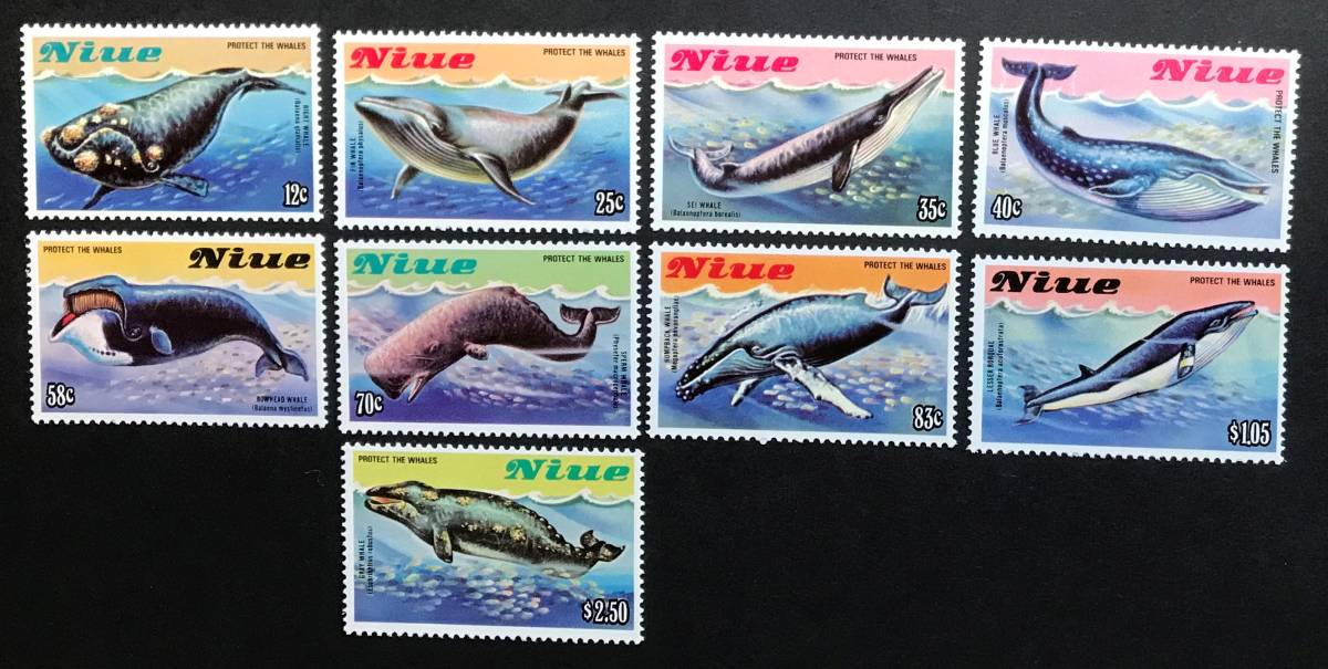 ニウエ 1983年発行 クジラ 切手 未使用 NH_画像1