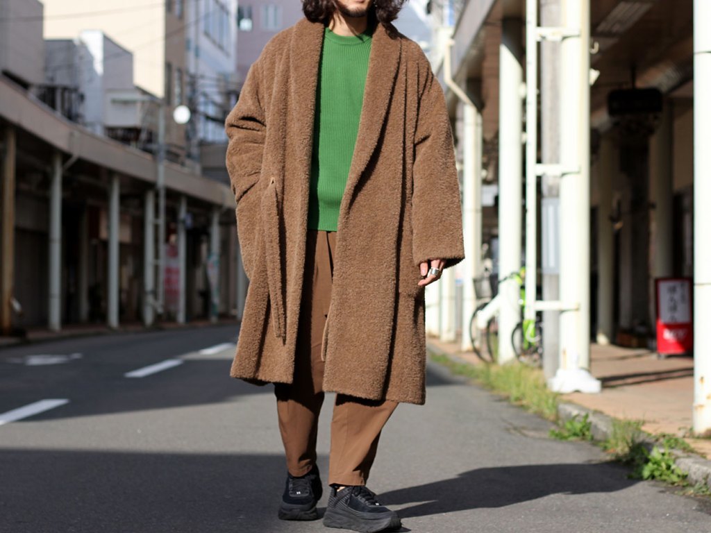 Yahoo!オークション - ATON エイトン WOOL FLEECE GOWN CO...