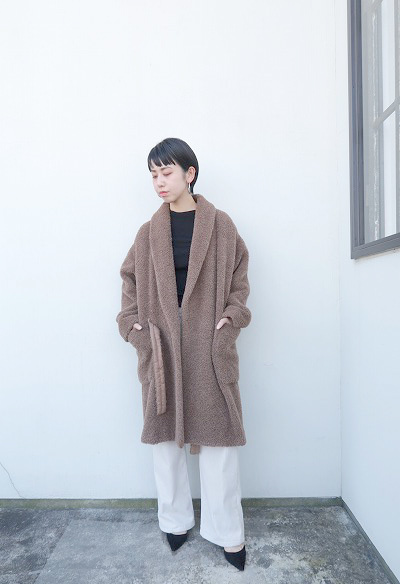 Yahoo!オークション - ATON エイトン WOOL FLEECE GOWN CO...