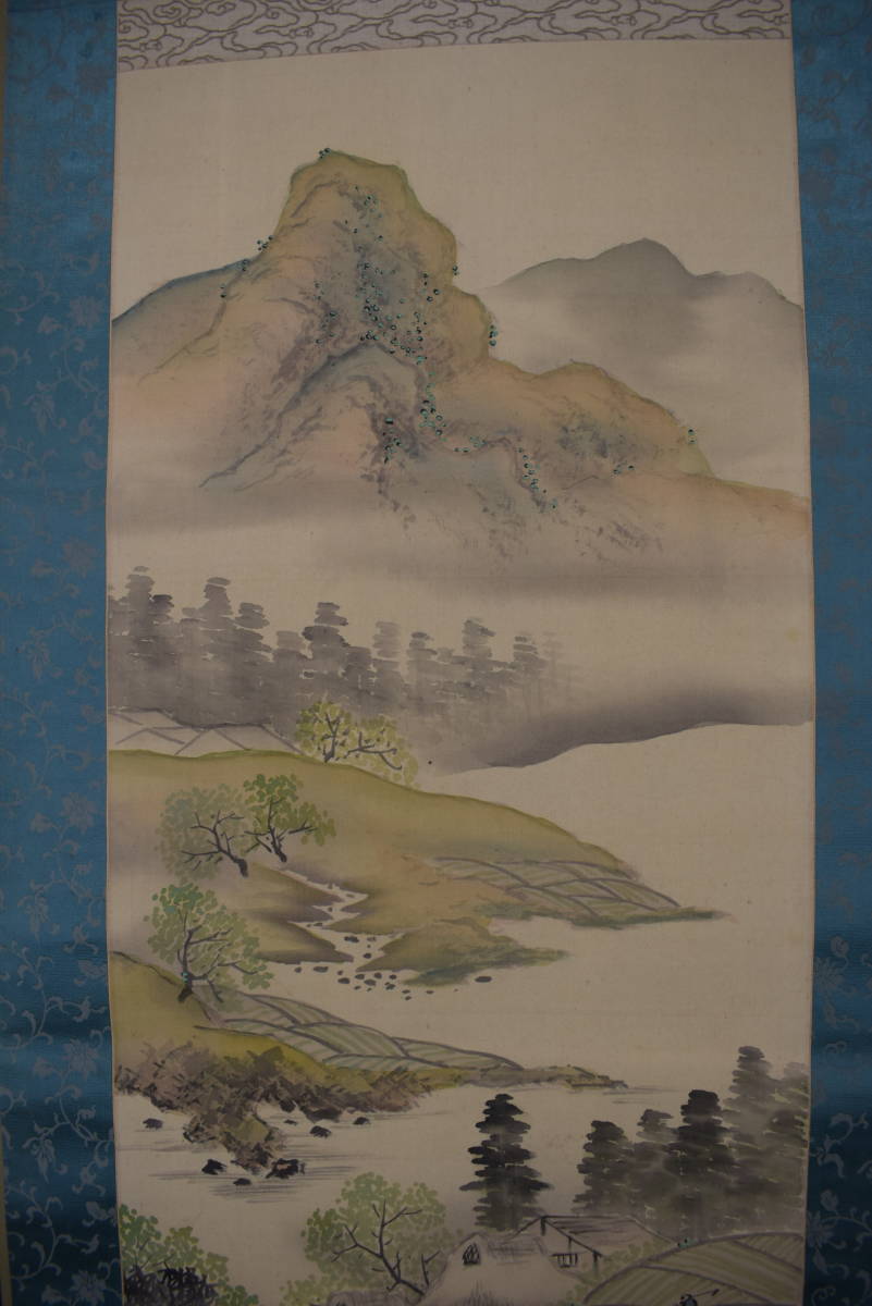 宮田司山 春景山水図 掛軸☆宝船☆L-930 J コレクション | aetsb.org