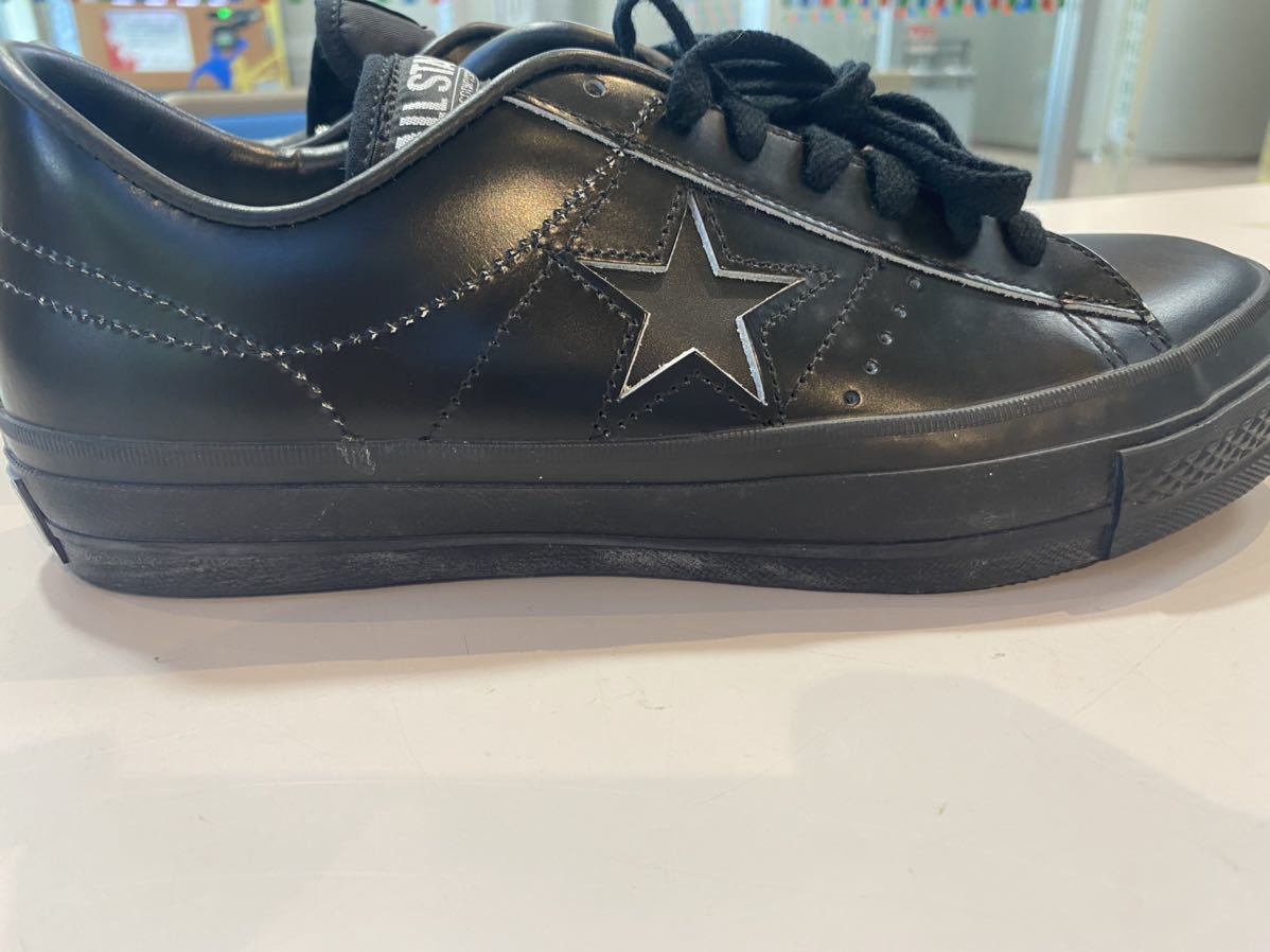  made in Japan Converse one Star black × black 25 centimeter new goods 