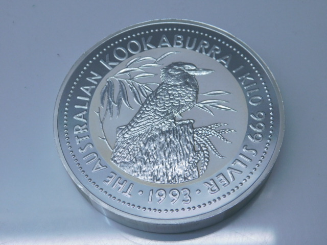 大137 銀貨 オーストラリア 1kg 1000g 1993年 30ドル エリザベス2世 