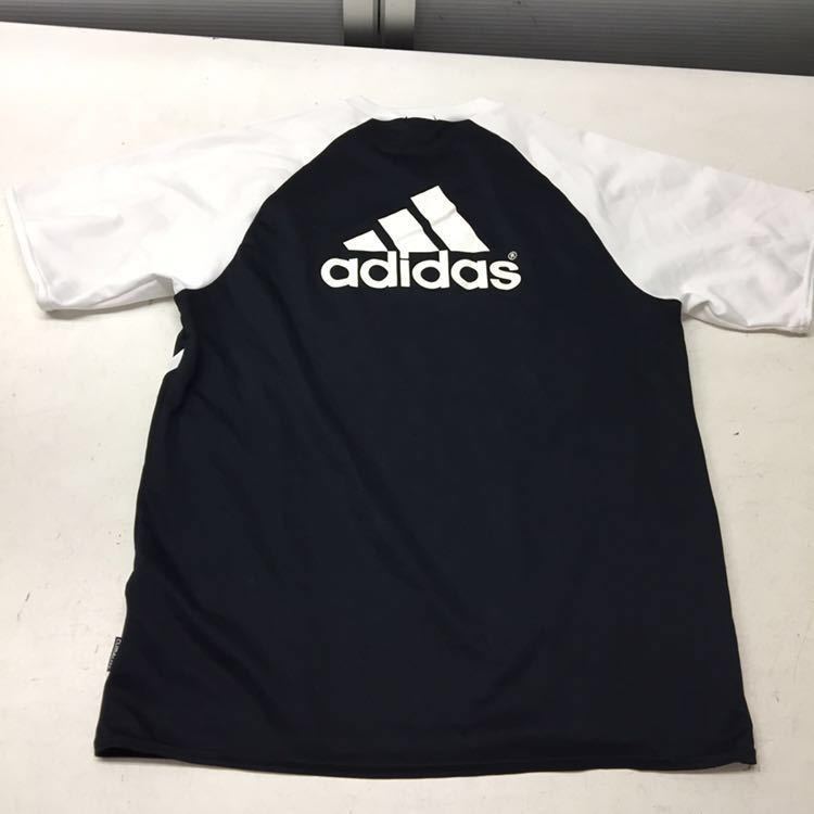  бесплатная доставка *adidas Adidas climalite*V шея короткий рукав футболка tops * мужской M размер #30617sj55