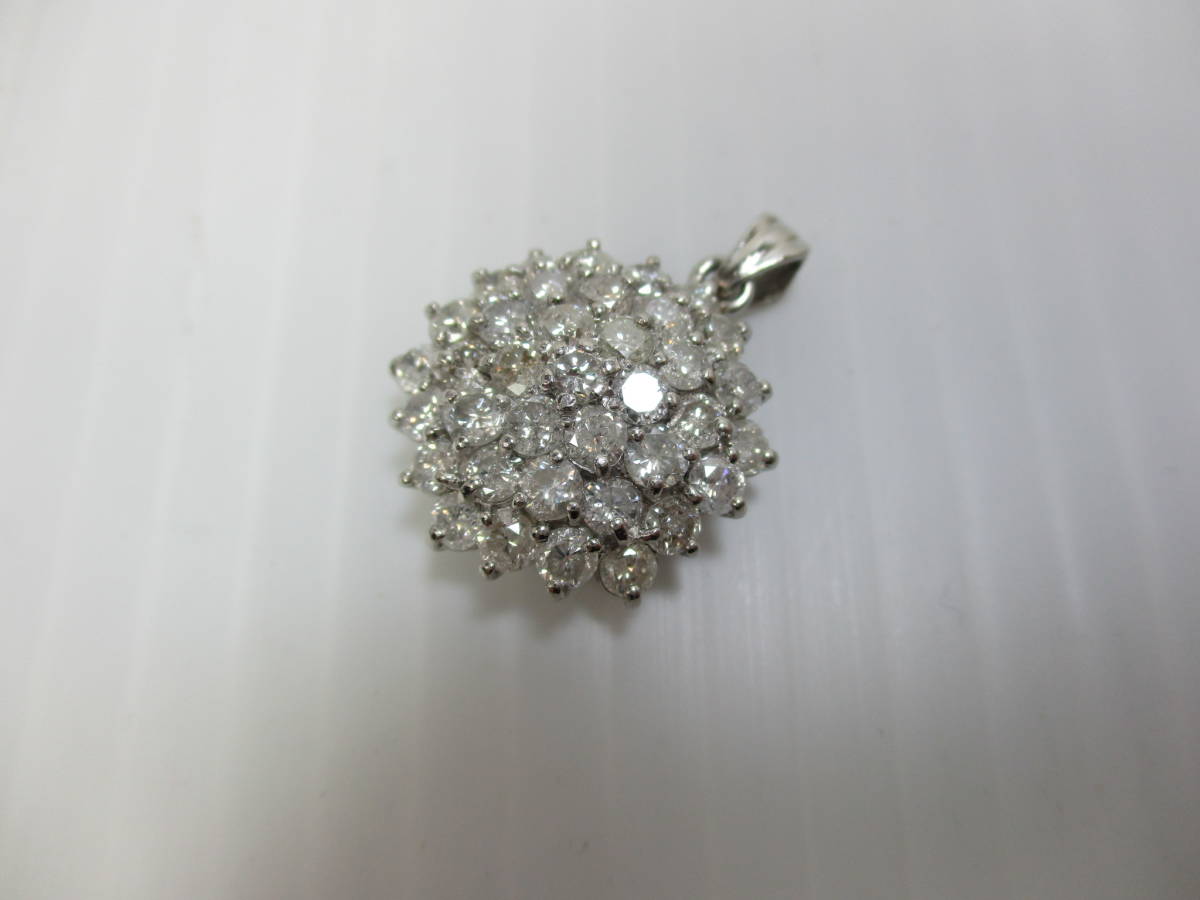 激安本物 N-236 ダイヤモンド3.06ct プラチナ ネックレストップ 宝石