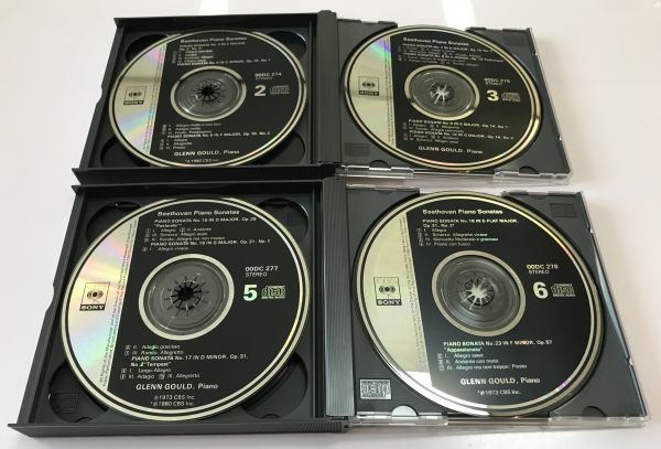 CBS SONY シール帯 6CD グレン・グールド ベートーヴェン ピアノソナタ集 Vol.1,2 セット CSR刻印 廃盤 希少 入手困難 グールド_画像5