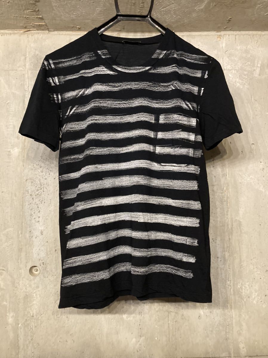 未使用品】Dior homme ディオールオム ボーダーカットソー Tシャツ