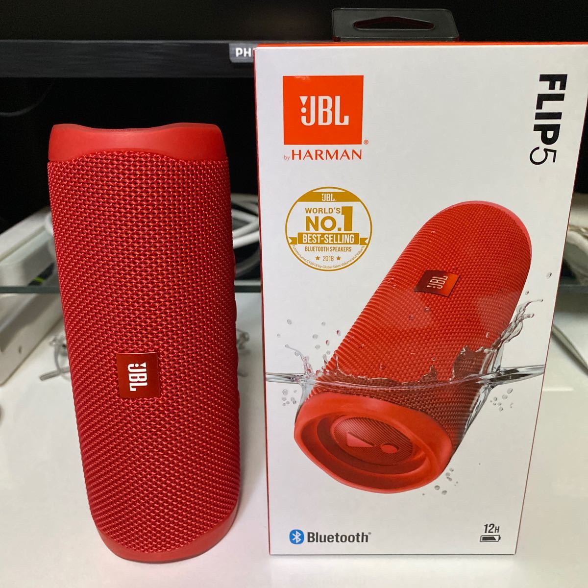 JBL FLIP5 スピーカー 赤 - スピーカー