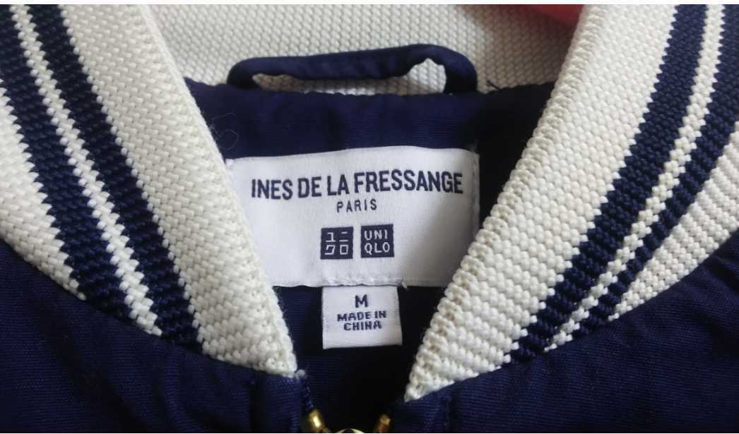 ★INES DE LA FRESSANGE×UNIQLO コラボ コットンブルゾン Mサイズ★紺色 ネイビー★イネスドラフレサンジュ★ユニクロ★イネス★_画像3