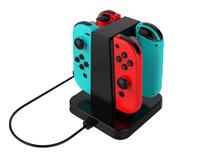 4台同時対応 任天堂 Nintendo Switch 充電器 スイッチ充電スタンド 黒 縦置き充電器 ニンテンドースイッチ 充電ホルダー
