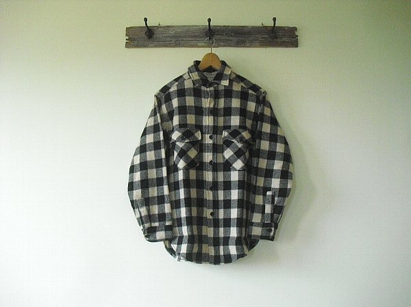 大人気定番商品 Wool L.L.Bean Shirt U.S.A. モノクロ ＠M