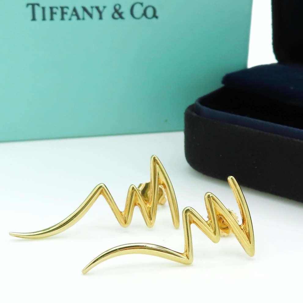 極希少 美品 Tiffany&Co ティファニー イエロー ゴールド スクリブル