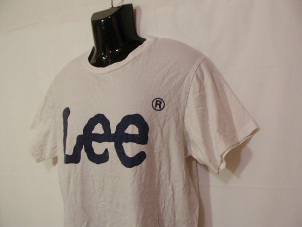 sue847 Lee リー ビンテージ 半袖 Tシャツ ホワイト ■ フロント ロゴプリント ■ ユニオンメイド アメリカ製 Mサイズ 80's 90's_画像5