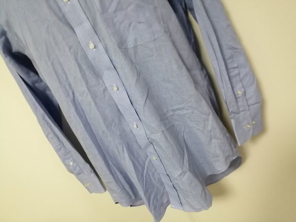 kkaa1808 ■ SUIT SELECT ■ スーツセレクト シャツ ワイシャツ Yシャツ トップス 長袖 チェック 形態安定 ブルー 青 M 80_画像3