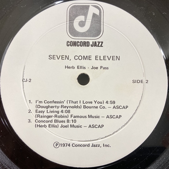 ●即決 LP Herb Ellis Joe Pass / Seven Come Eleven オリジナル 30967 ジョー・パス とハーブ・エリス_画像2