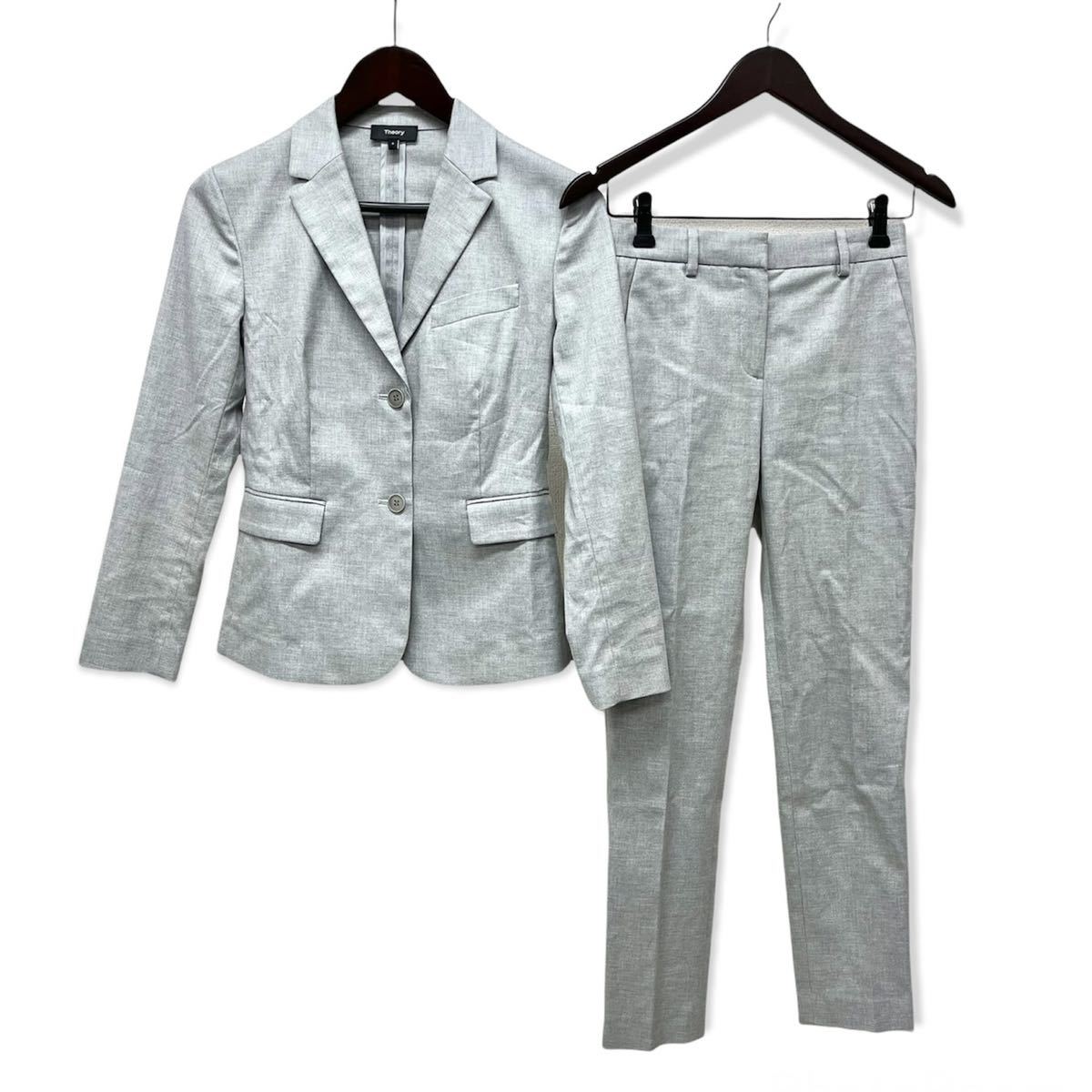 定価75900円 Theory セオリー 19SS 9104015 9106024 STRECH.CANVAS ストレッチキャンバス ジャケット&パンツ セットアップスーツ