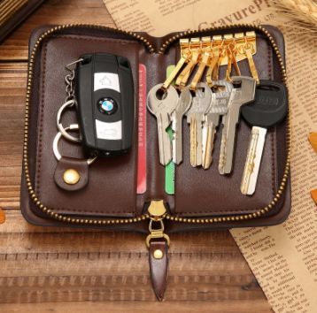  man woman multifunction leather case key holder purse coin AZ0258