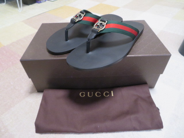 GUCCI グッチ インターロッキングサンダル 未使用品 サイズ8ハーフ www