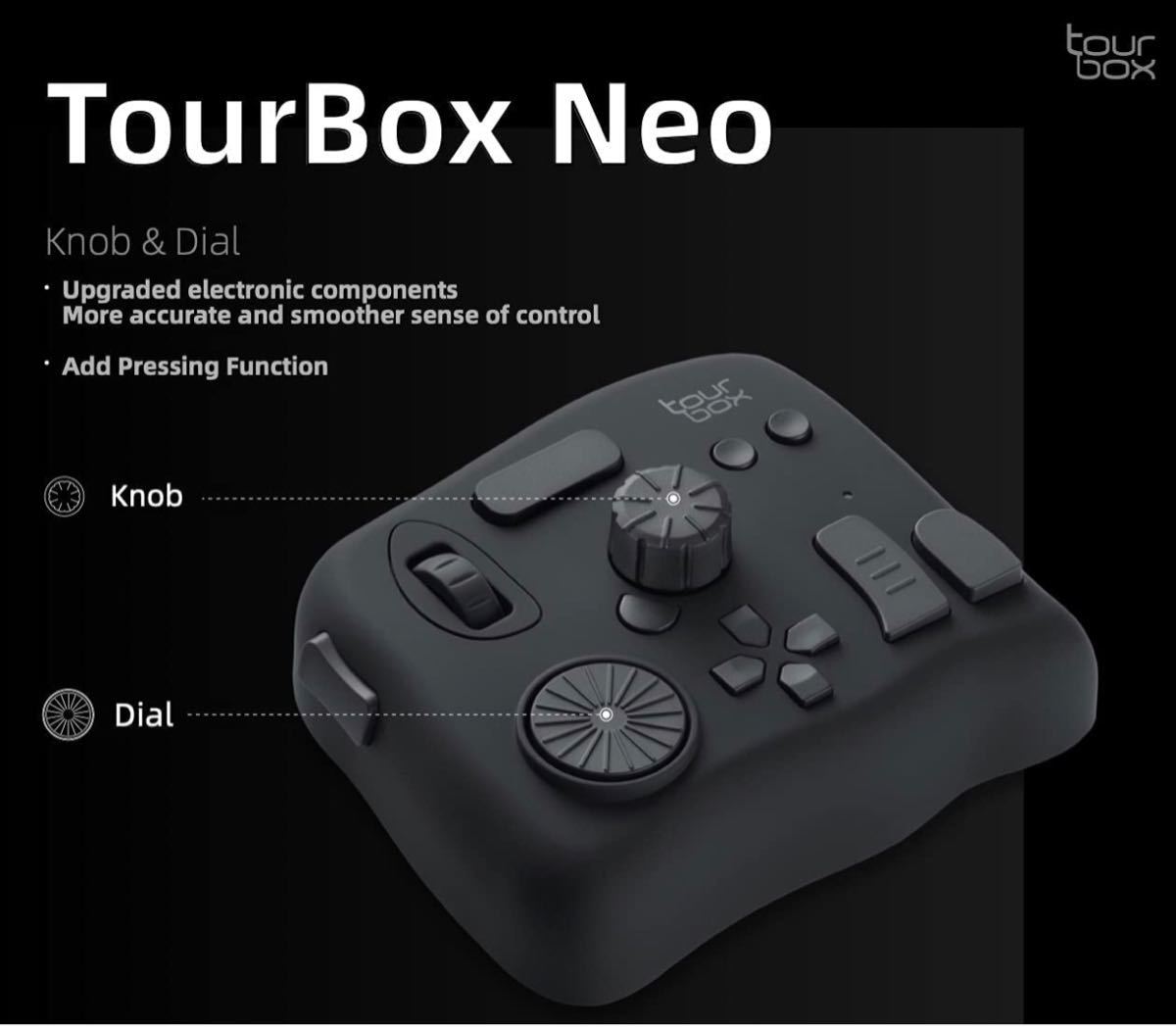 TourBox NEO ツアーボックス ネオ 最新版 画像動画編集 左手デバイス PCコントローラー 新品未使用