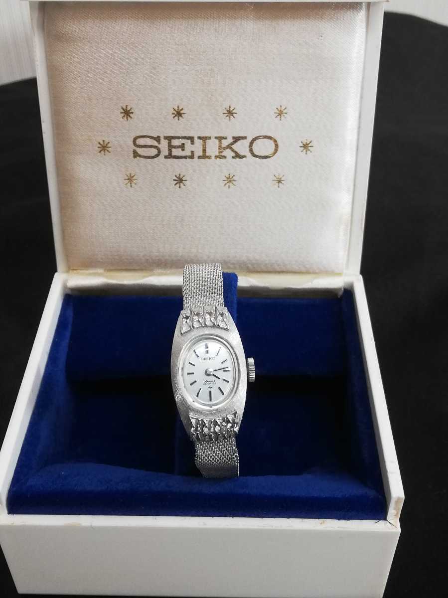 SEIKO セイコー レディース腕時計 手巻き腕時計 117193 №1140-7060 動作確認済 アンティーク WGP バンド XTM110_画像7