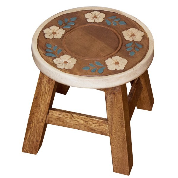  handmade wooden wood stool low type stool koro net 2207-1815